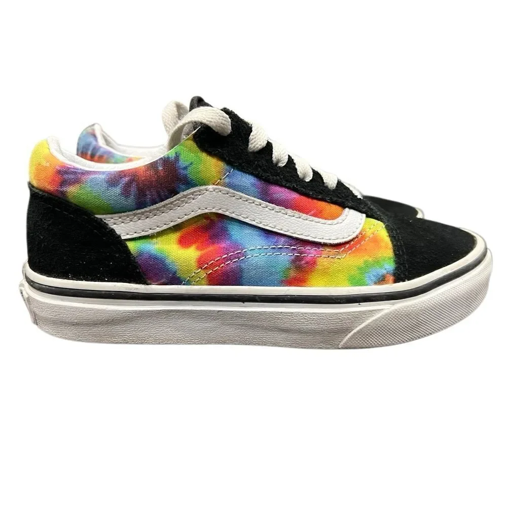 Vans OLD SKOOL SPIRAL TIE DYE SNEAKERS kids Size 1